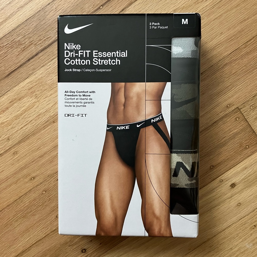 3 pack - Nike Dri-FIT cotton stretch jockstraps - medium - Camo